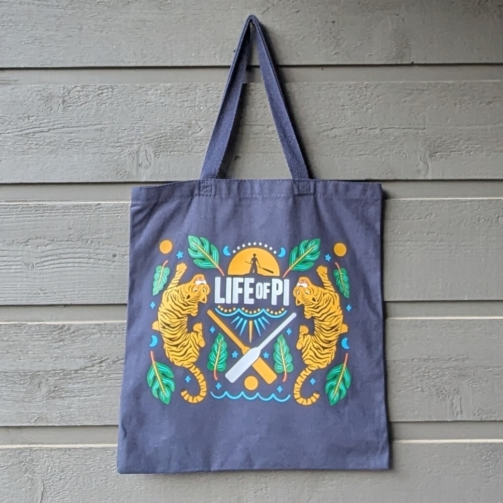 NWOT Life of Pi Tigers Navy Blue Tote Bag